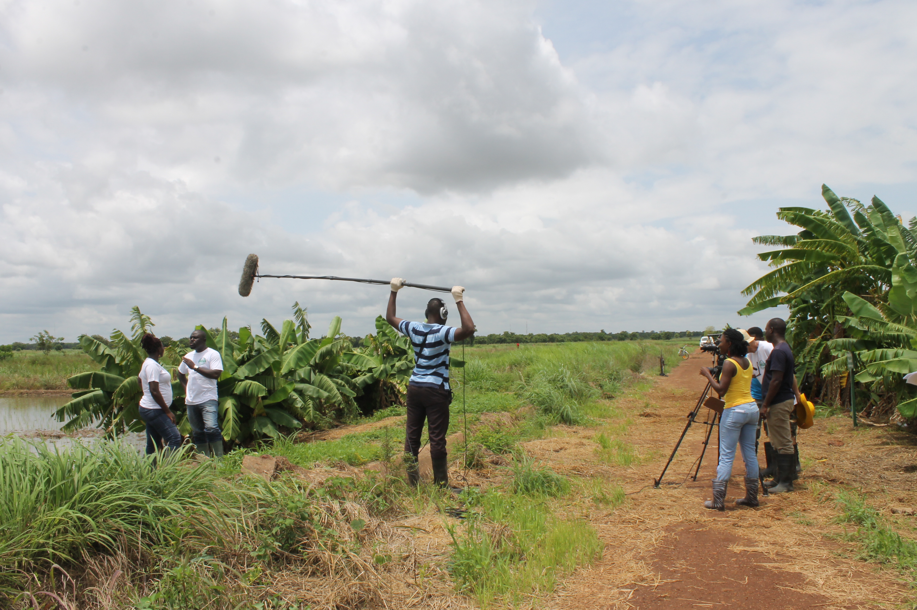 Modern African Productions team shoots an episode of Kuapa.