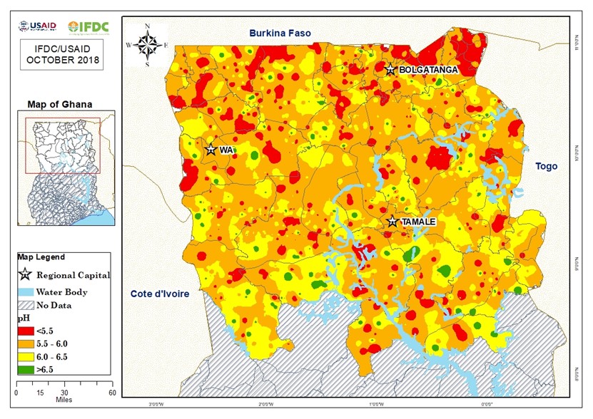 soil ph map in Ghana