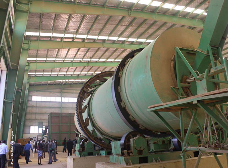 inside a fertilizer factory