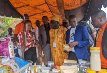 Open Door attendees get a presentation of products produced by agricultural actors in Burkina Faso