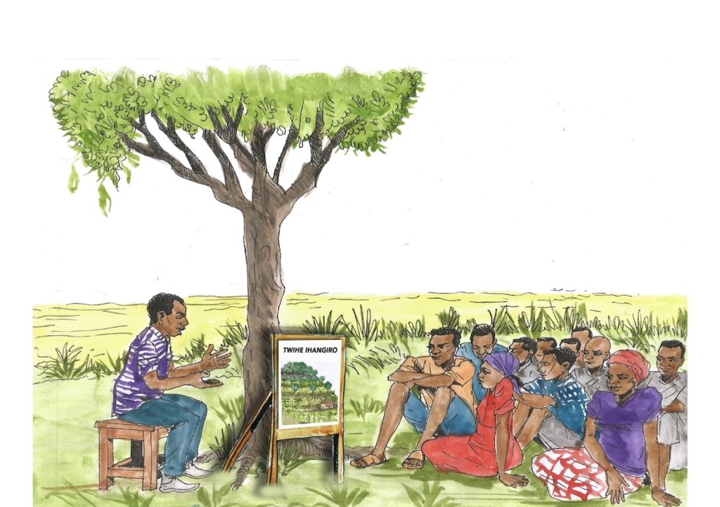 Illustration of a farmer training in Burundi