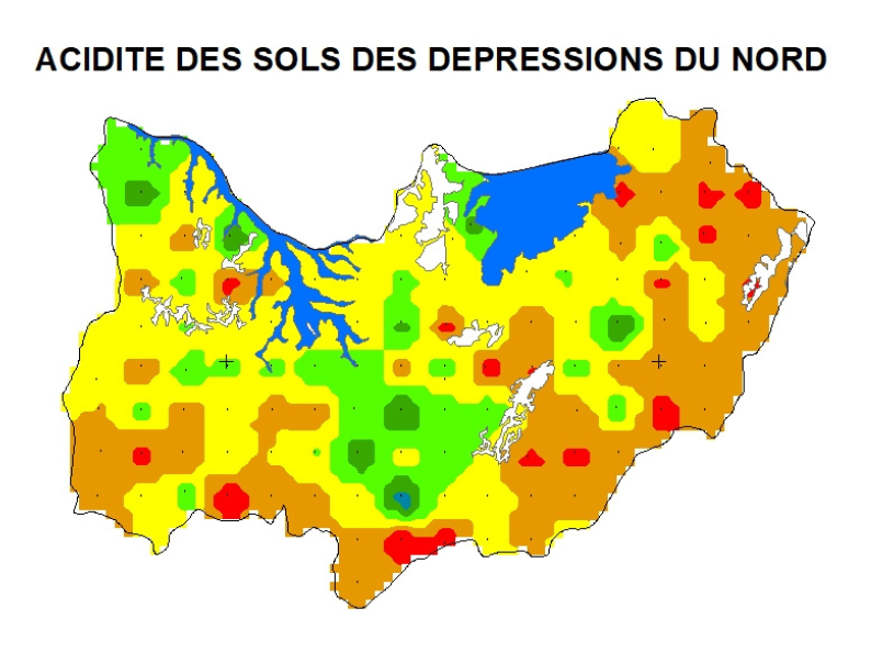 Map showing the acidity of soils in Burundi's Northern Depressions