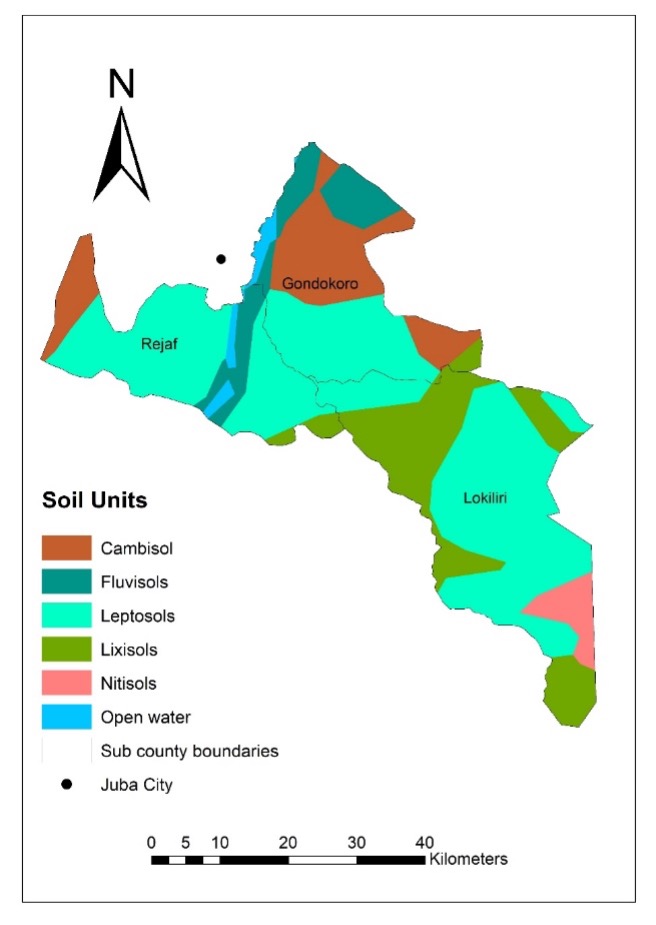 A map of soil units in Juba