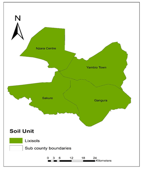 A map of soil units in Yambio