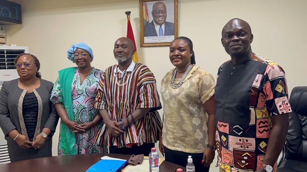 IFDC and MoFA Representatives pose together for a photo.