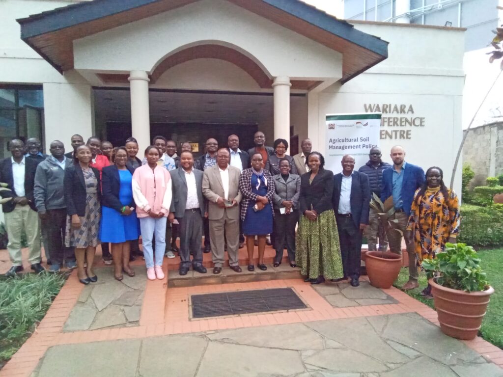 Representatives from the government, research organizations, civil society, development partners, and IFDC at the formal adoption of the Kenya Fertilizer and Soil Health Action Plan 2026–2035.
