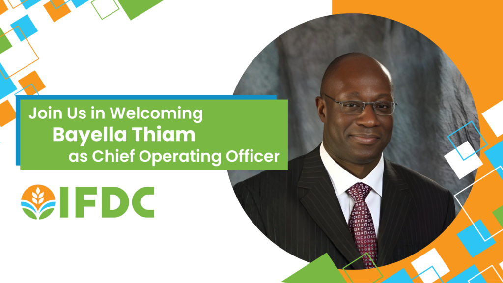 Graphic announcing Bayella H. Thiam has joined the organization as Chief Operating Officer.