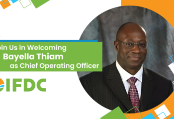 Graphic announcing Bayella H. Thiam has joined the organization as Chief Operating Officer.