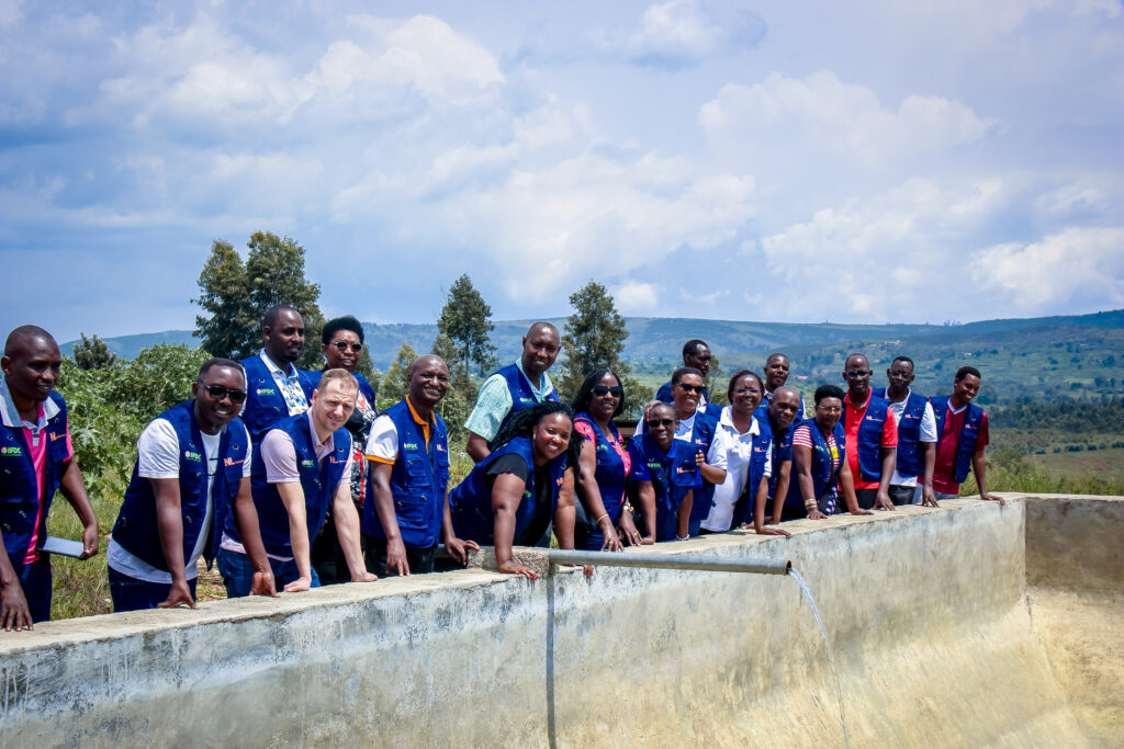 The Burundi team line up for a photo.