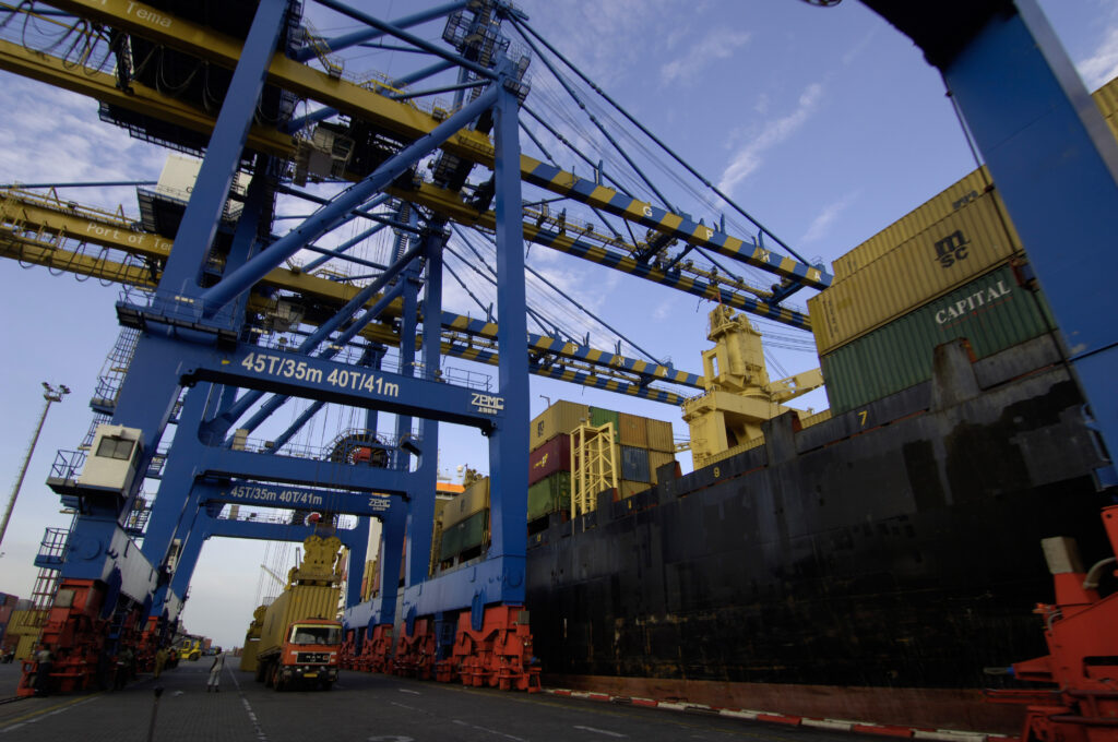 A shipping port in Ghana.