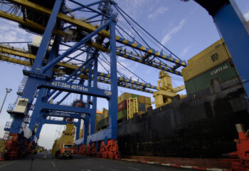 A shipping port in Ghana.